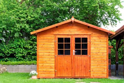 Newly Repaired Shed Exterior